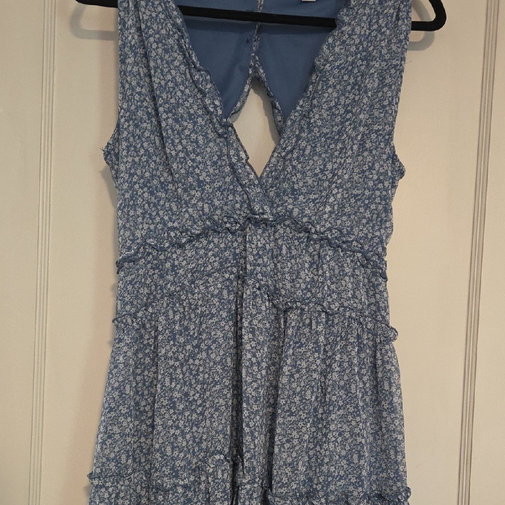 Justify Blue and White Floral Dress